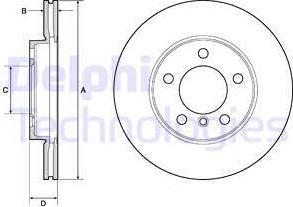 Delphi BG4668C - Гальмівний диск autozip.com.ua