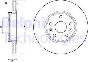 Delphi BG4667C - Гальмівний диск autozip.com.ua