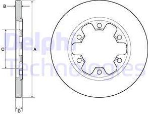 Delphi BG4680C - Гальмівний диск autozip.com.ua