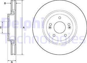 Delphi BG4683C - Гальмівний диск autozip.com.ua