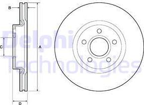 Delphi BG4676C - Гальмівний диск autozip.com.ua