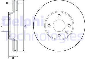 Delphi BG4671C-18B1 - Гальмівний диск autozip.com.ua