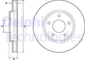 Delphi BG4678C - Гальмівний диск autozip.com.ua