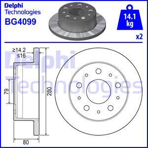 Delphi BG4099 - Гальмівний диск autozip.com.ua