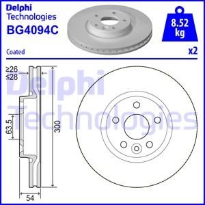 Delphi BG4094C-18B1 - Гальмівний диск autozip.com.ua