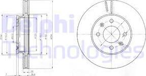 Delphi BG4096C-18B1 - Гальмівний диск autozip.com.ua