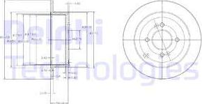 Delphi BG4097C - Гальмівний диск autozip.com.ua