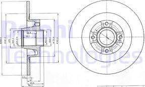 Delphi BG4044 - Гальмівний диск autozip.com.ua