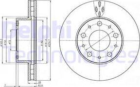 Delphi BG4059 - Гальмівний диск autozip.com.ua