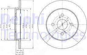 Delphi BG4055 - Гальмівний диск autozip.com.ua