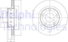 Delphi BG4057 - Гальмівний диск autozip.com.ua