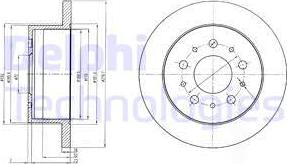 Delphi BG4061 - Гальмівний диск autozip.com.ua