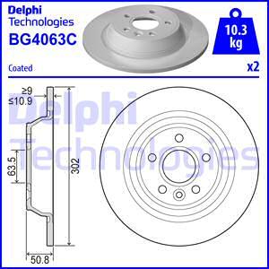 Delphi BG4063C - Гальмівний диск autozip.com.ua