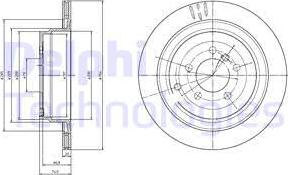 Delphi BG4021C - Гальмівний диск autozip.com.ua