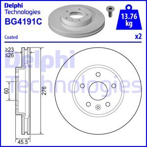 Delphi BG4191-C - Гальмівний диск autozip.com.ua