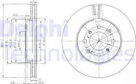 Delphi BG4148C - Гальмівний диск autozip.com.ua