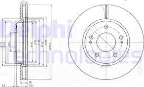 Delphi BG4147 - Гальмівний диск autozip.com.ua