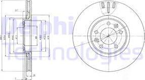 Delphi BG4150 - Гальмівний диск autozip.com.ua