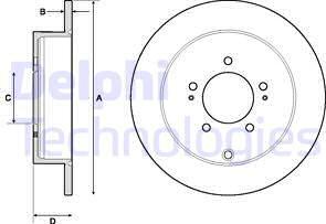 Delphi BG4161C-18B1 - Гальмівний диск autozip.com.ua