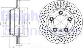 Delphi BG4163C - Гальмівний диск autozip.com.ua