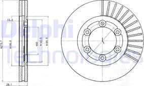 Delphi BG4105 - Гальмівний диск autozip.com.ua