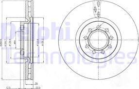 Delphi BG4101 - Гальмівний диск autozip.com.ua