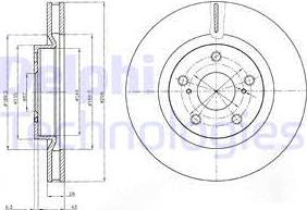 Delphi BG4114 - Гальмівний диск autozip.com.ua