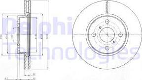Delphi BG4116C-18B1 - Гальмівний диск autozip.com.ua