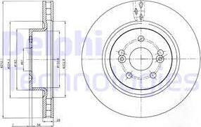 Delphi BG4111 - Гальмівний диск autozip.com.ua