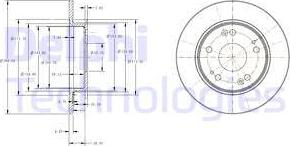 Delphi BG4118 - Гальмівний диск autozip.com.ua