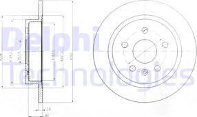 Delphi BG4188C-18B1 - Гальмівний диск autozip.com.ua