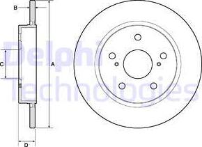 Delphi BG4183 - Гальмівний диск autozip.com.ua