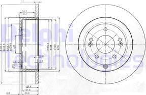 Delphi BG4136 - Гальмівний диск autozip.com.ua