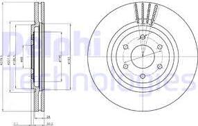 Delphi BG4176C - Гальмівний диск autozip.com.ua