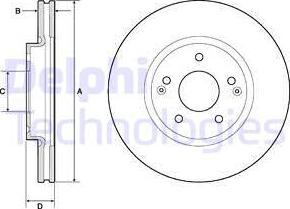 Delphi BG4809C - Гальмівний диск autozip.com.ua