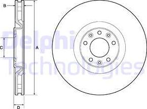 Delphi BG4814C - Гальмівний диск autozip.com.ua