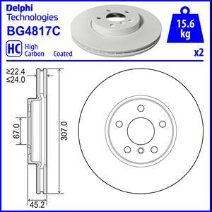 Delphi BG4817C - Гальмівний диск autozip.com.ua