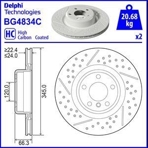 Delphi BG4834C - Гальмівний диск autozip.com.ua