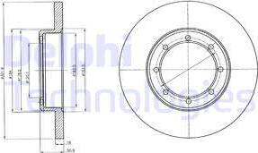 Delphi BG4344 - Гальмівний диск autozip.com.ua