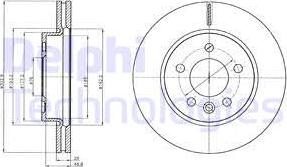 Delphi BG4343 - Гальмівний диск autozip.com.ua