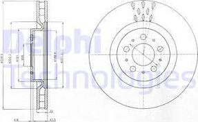 Delphi BG4305C - Гальмівний диск autozip.com.ua