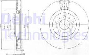 Delphi BG4305 - Гальмівний диск autozip.com.ua