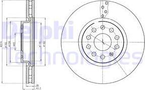 Delphi BG4330C - Гальмівний диск autozip.com.ua