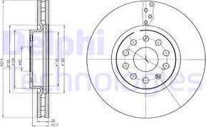 Delphi BG4330 - Гальмівний диск autozip.com.ua