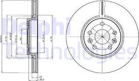 Delphi BG4338C - Гальмівний диск autozip.com.ua