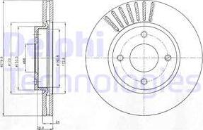 Delphi BG4337 - Гальмівний диск autozip.com.ua