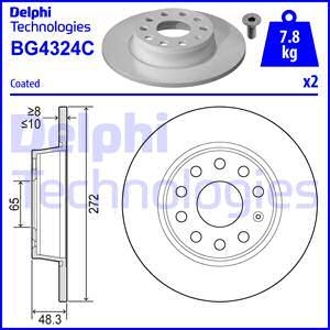 Delphi BG4324C - Гальмівний диск autozip.com.ua