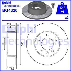 Delphi BG4320 - Гальмівний диск autozip.com.ua