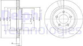 Delphi BG4240C-19B1 - Гальмівний диск autozip.com.ua