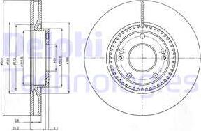 Delphi BG4251C - Гальмівний диск autozip.com.ua